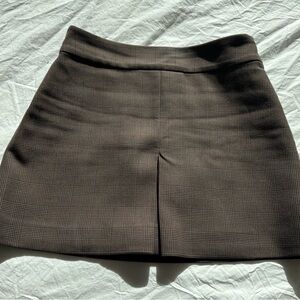 Wilfred Brown Plaid Mini Skirt